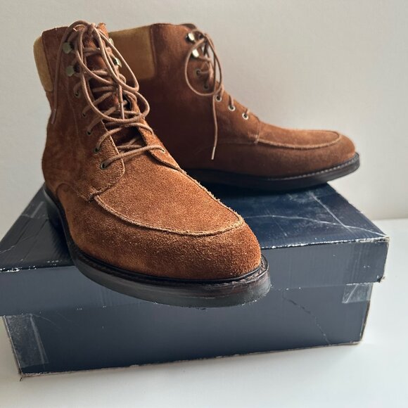 Vintage Polo Ralph Lauren Suede Norbeck Boots - Tan - Size 14D - Picture 7 of 9